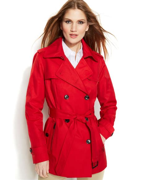 nordstrom rack michael kors red coats|mk coat.